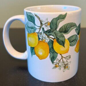 Royal Norfolk TUSCAN LEMON Ceramic Mug Greenbrier International  ~ Lemon Tree